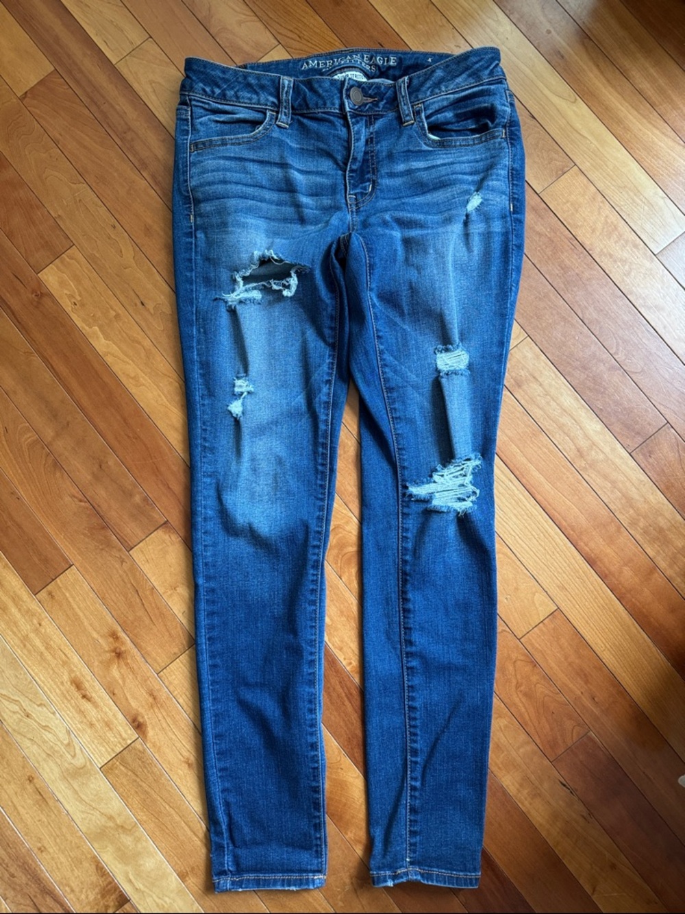 American Eagle Outfitters Distressed Skinny Jeans Regular Length